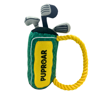 PUPROAR Golf Dog Toy- Squeaky and Crinkle and Squeaky Dog Toy- Ideal Birthday Dog Toy