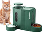 Gravity Pet Feeder & Water Dispenser Set with Stainless Steel Bowls