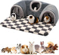 Guinea Pig Tunnel Bed Hideout Plush Tube Small Animal Rabbit Hamster