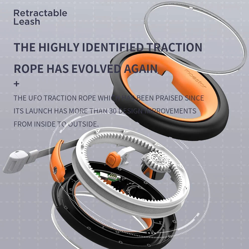 2 in 1 Retractable Dog Puppy LED Ring lighting Flexible Pet Traction Rope Leash