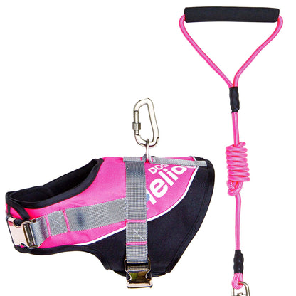 Dog Helios ® 'Bark-Mudder' 2-in-1 Reflective and Adjustable Sporty Dog Harness and Leash