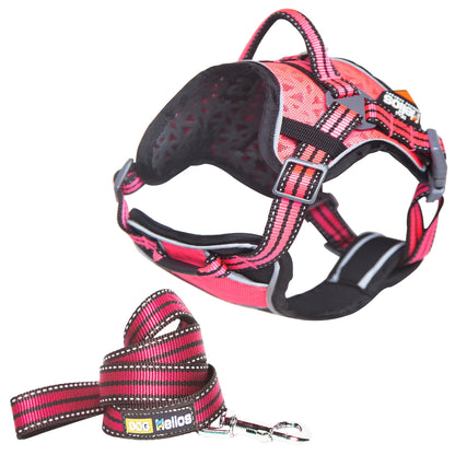 Dog Helios ® 'Journey Wander' Chest Compressive Sporty Adjustable Dog Harness and Leash