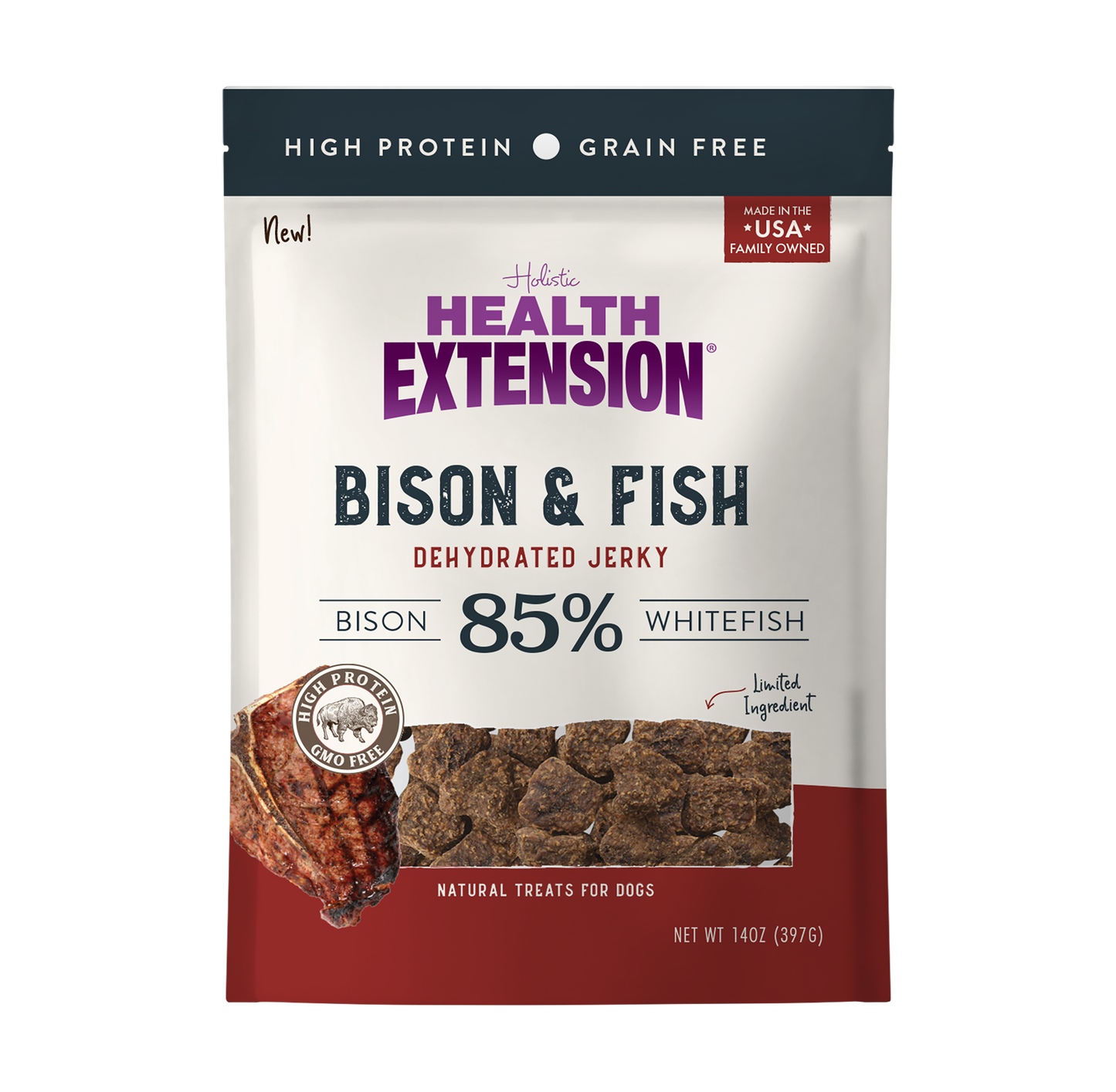 Bison & Fish Jerky Dog Treats