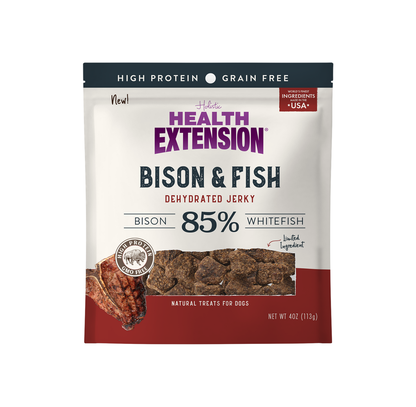 Bison & Fish Jerky Dog Treats