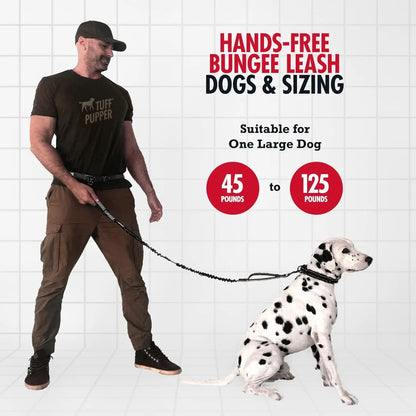 Hands Free Dog Leash Heavy Duty Bungee Waist Belt Reflective Training