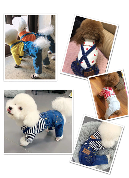 Denim Jumpsuit for Small Pets