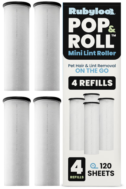 Mini Lint Roller for Pet Hair with 2 Refills