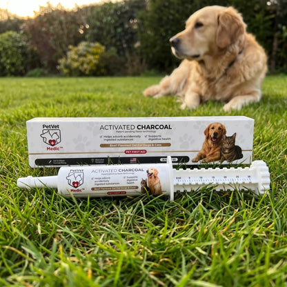 PetVet Medic® Activated Charcoal Syringe for Dogs & Cats — 30 mL