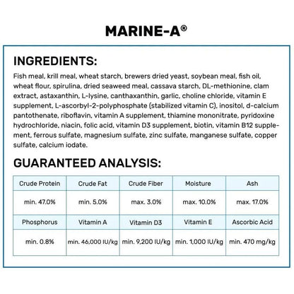 Hikari Marine-A Pellets Fish Food for LG Marine Fish 3.87 oz.
