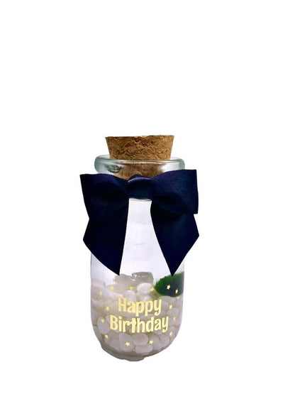 Happy Birthday party gift: Marimo moss ball kit ready to go full set for kids birthday party