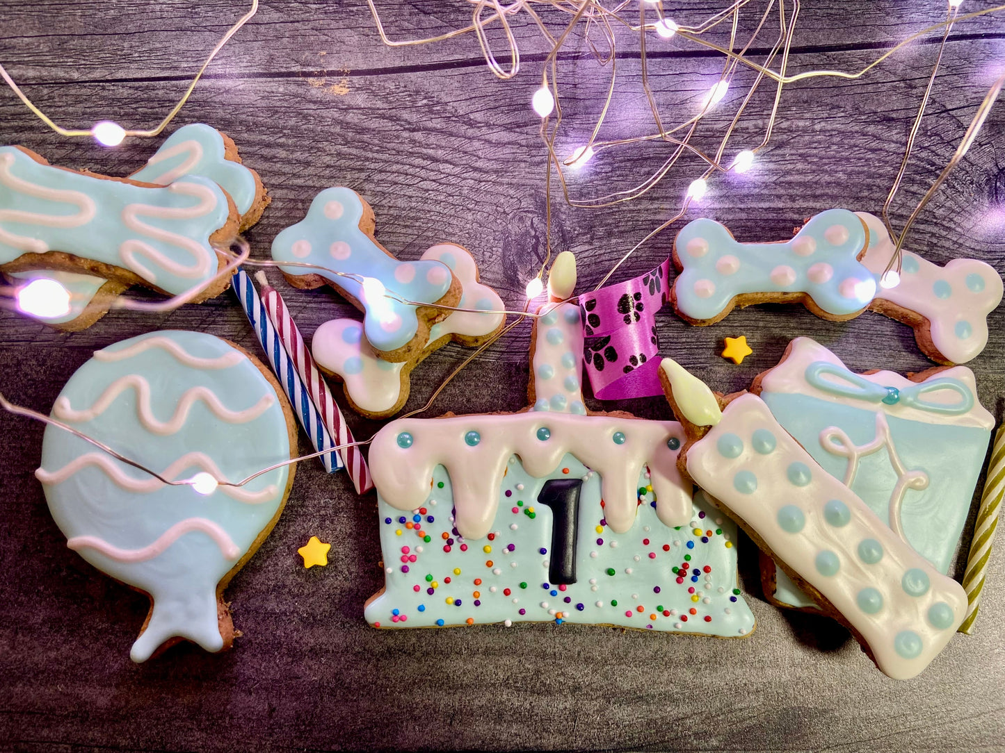 “CAKE & CANDLE™” Gift Set — Certified Lookie-a-Tookie™ Canine Cookies, Birthday Dog Treat Gift 🎂🐾