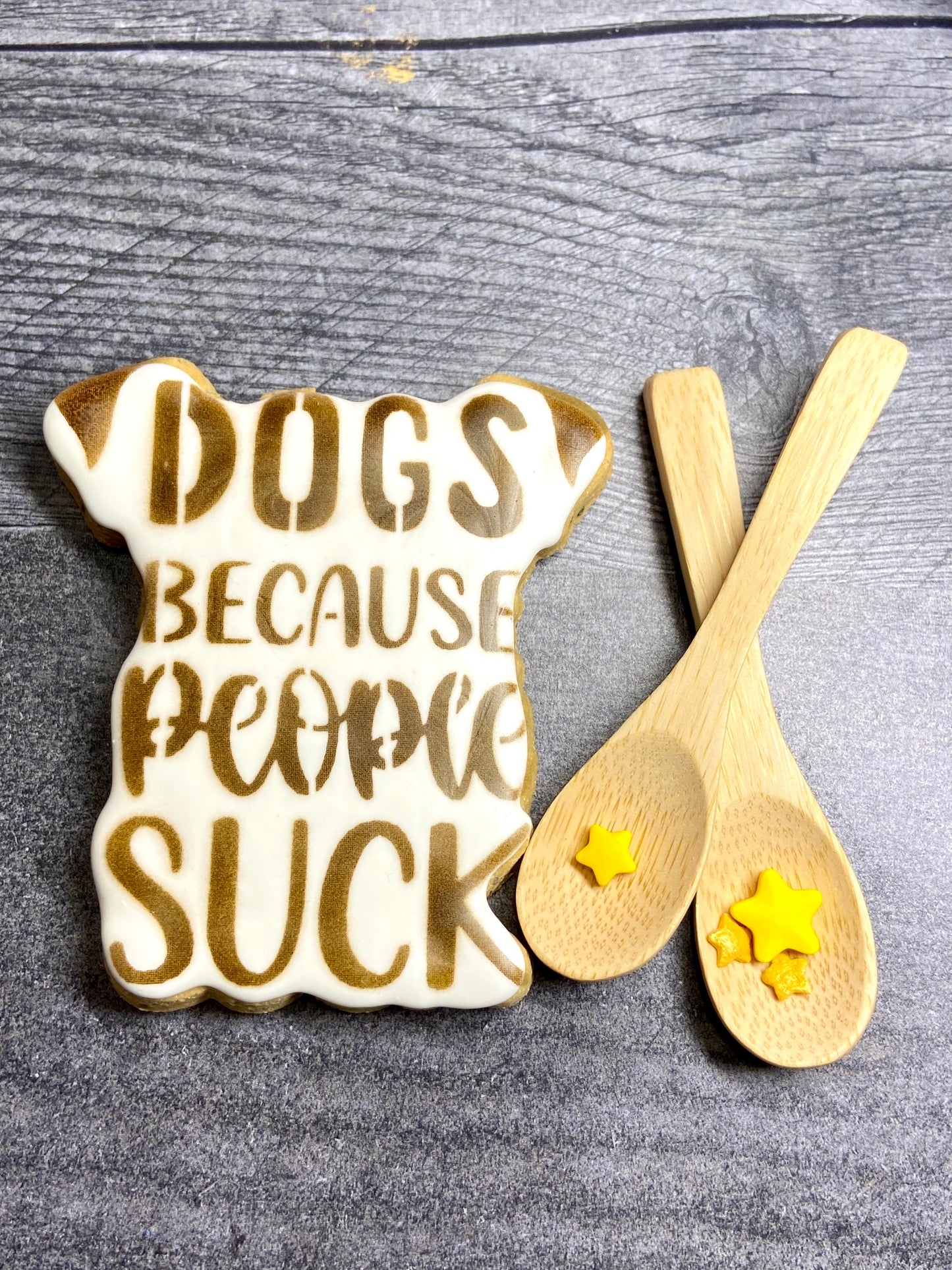 “DOGS BECAUSE PEOPLE SUCK™” Gift Set — Lookie-a-Tookie™ Canine Cookies, Funny Dog Treat Gift