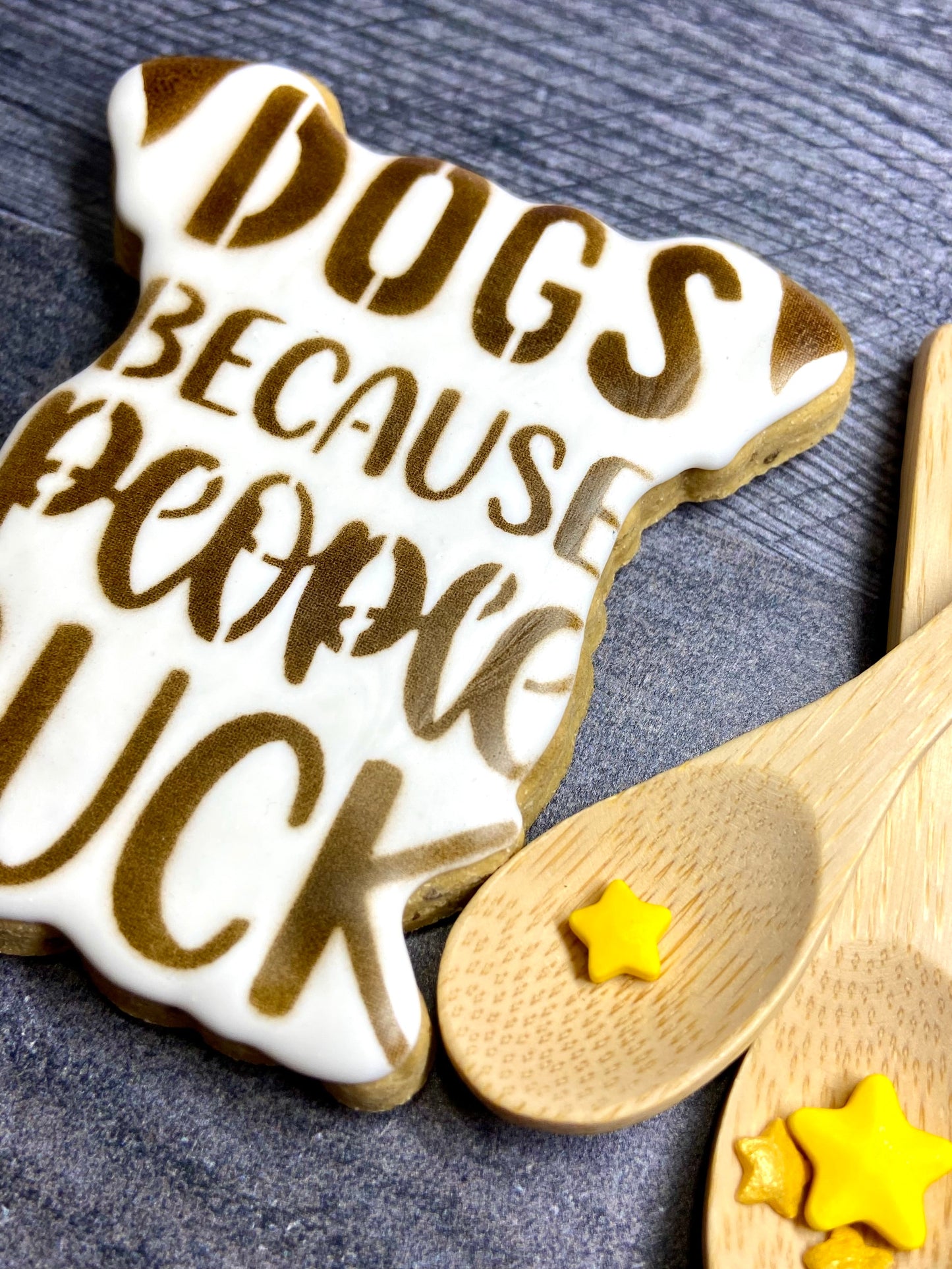 “DOGS BECAUSE PEOPLE SUCK™” Gift Set — Lookie-a-Tookie™ Canine Cookies, Funny Dog Treat Gift