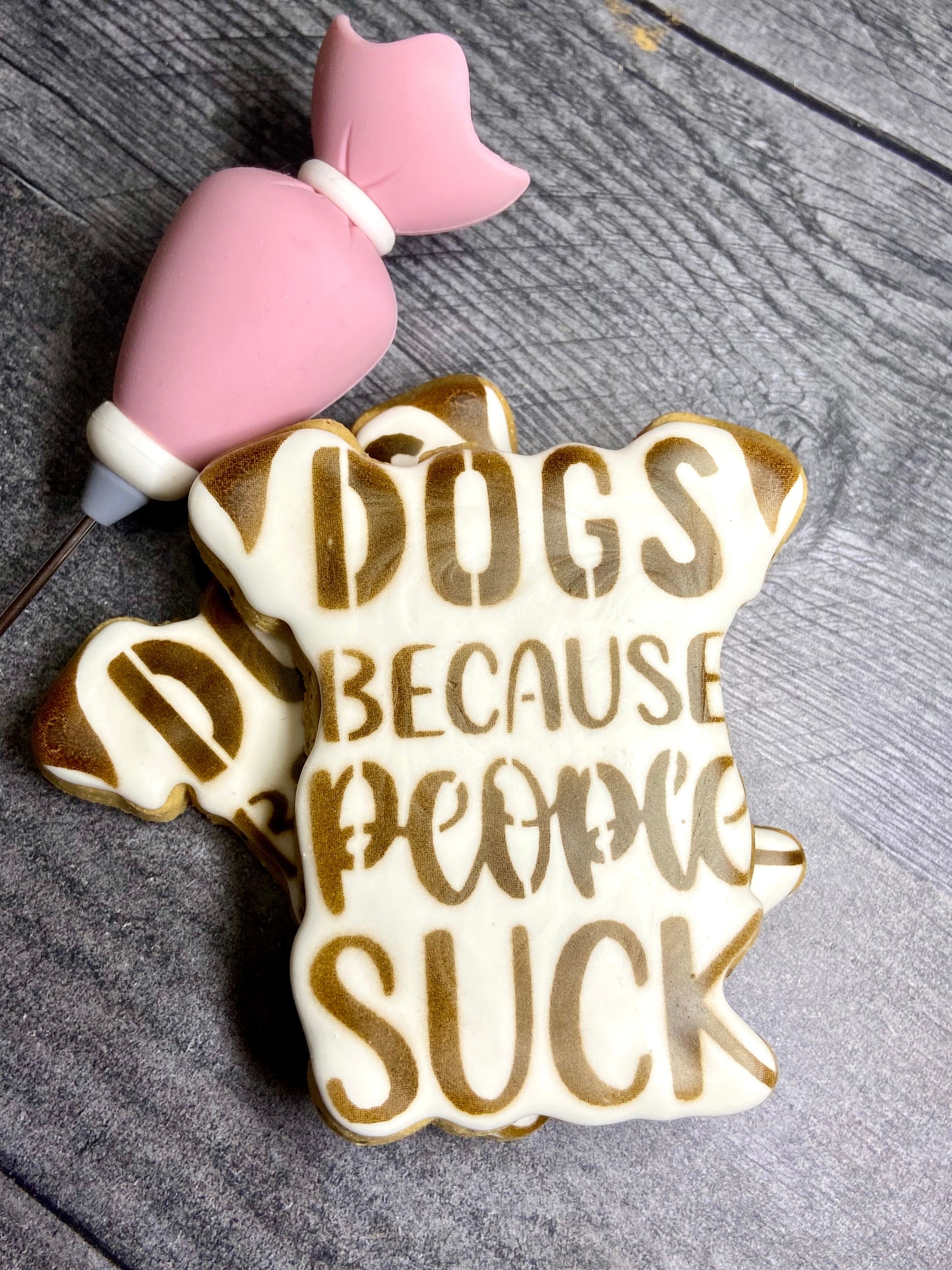 “DOGS BECAUSE PEOPLE SUCK™” Gift Set — Lookie-a-Tookie™ Canine Cookies, Funny Dog Treat Gift