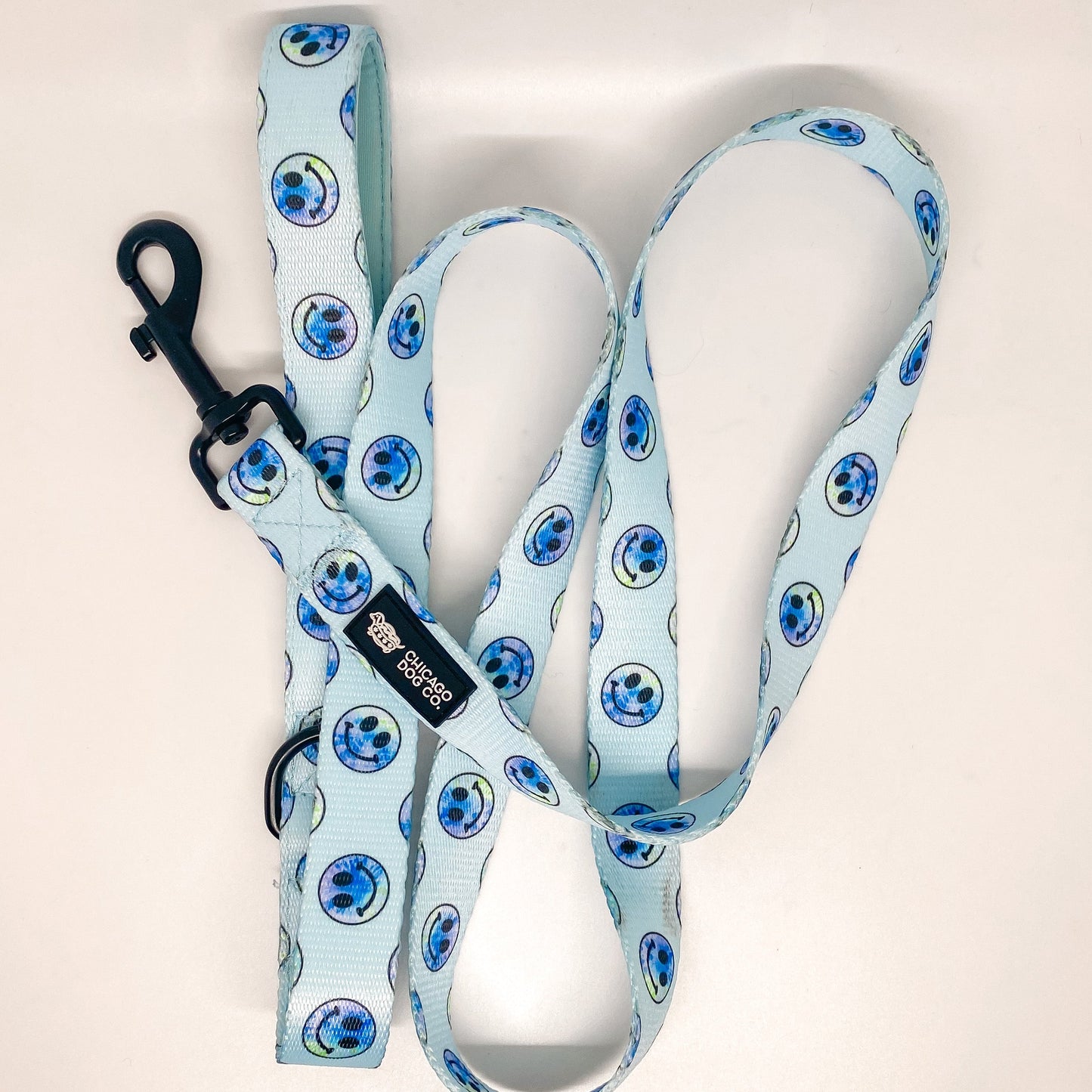 Tie Dye Smiley Collar & Leash Set