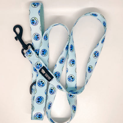 Tie Dye Smiley Collar & Leash Set
