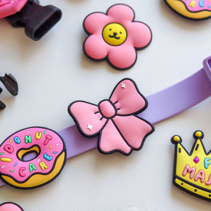 Ribbon Pink Jiby Dog Charm