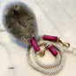 Bundle Shearling Fur Grip + Rope Leash for Dogs