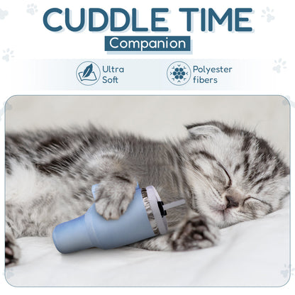 Kitty Cup Cat Tumbler Toy with Catnip & Crinkle Paper- Ideal Cat Birthday Gift