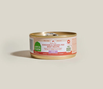 Open Farm Grain Free Chicken & Beef Pate For Cats (2.8oz)
