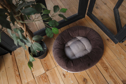 Chestnut Donut Dog Bed