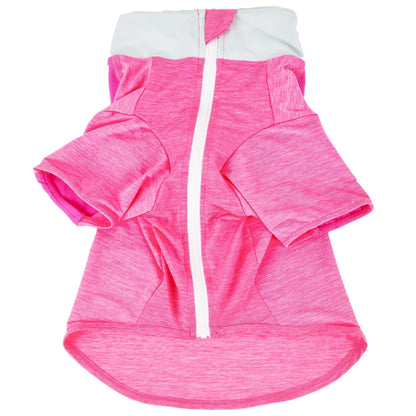 Pet Life ® Active 'Chewitt Wagassy' 4-Way-Stretch Yoga Fitness Long-Sleeve Dog T-Shirt