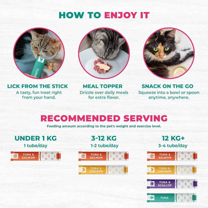 Lickable Cat Treats – Tuna Mix, 40 Sticks, Urinary Care & Multivitamin