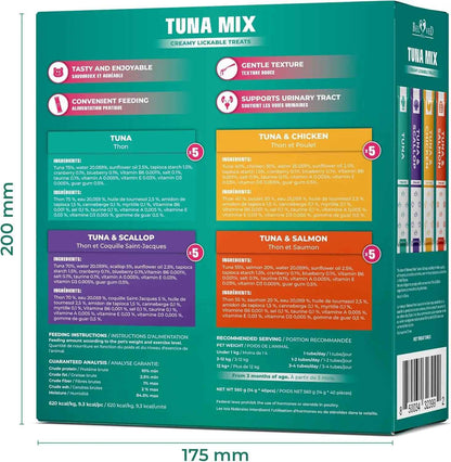 Lickable Cat Treats – Tuna Mix, 40 Sticks, Urinary Care & Multivitamin