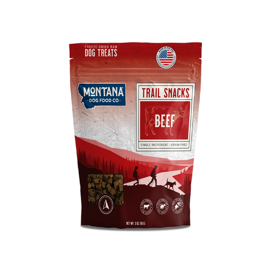 Beef Heart Freeze-dried Raw Trail Snacks (Treats) for Dogs 3oz