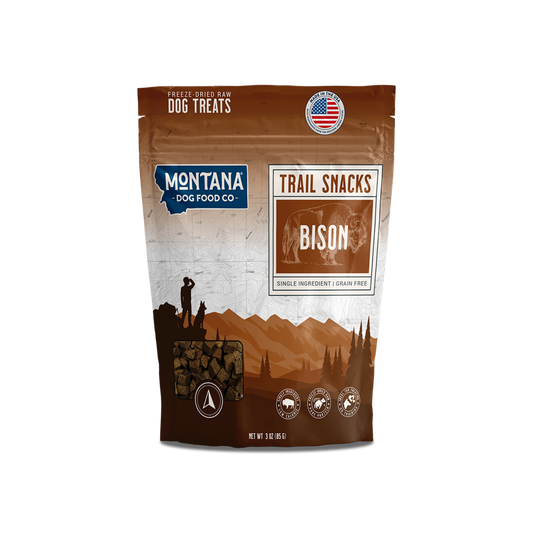 Bison Liver Freeze-Dried Raw Trail Snacks (Treats) for Dogs 3oz