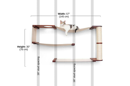 Cat Maze Wall - 3 Tier Cat Tree