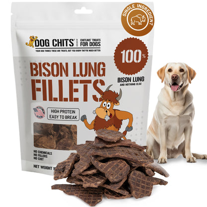 Bison Lung Fillet Treats for Dogs - 10 oz