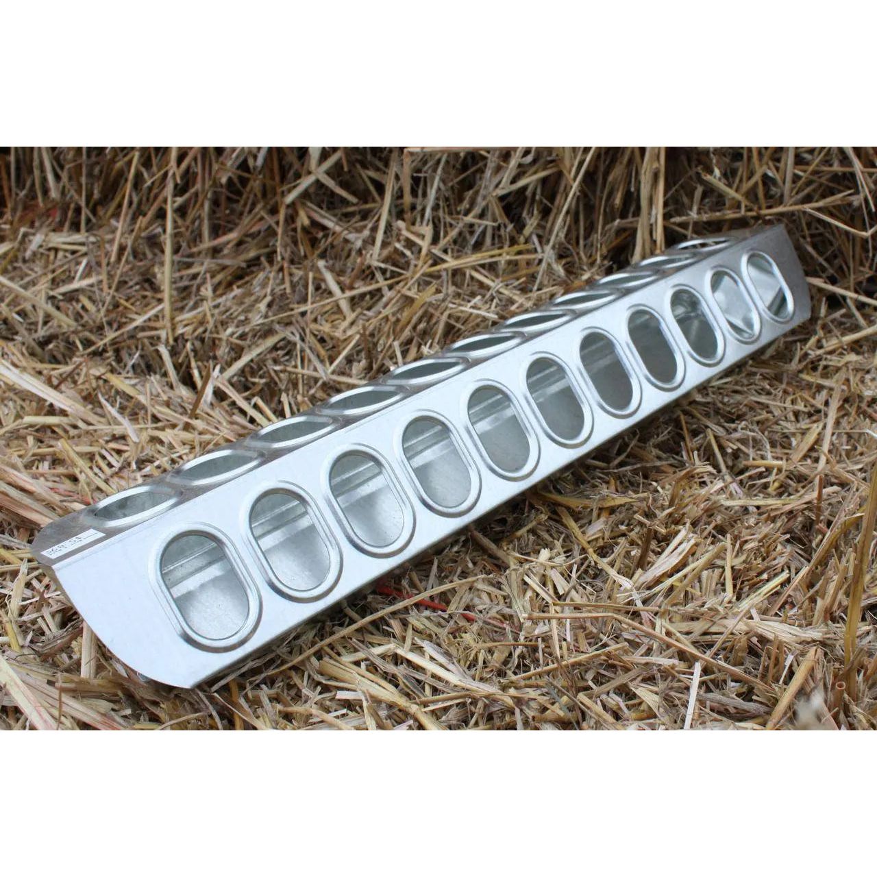 Miller 18" Galvanized Slide Top Poultry Chicken Feeder 9822