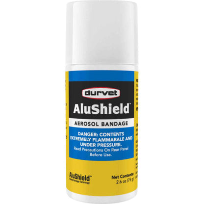 Durvet AluShield Aerosol Bandage 2.6oz Water-Resistant Animal Wound Spray