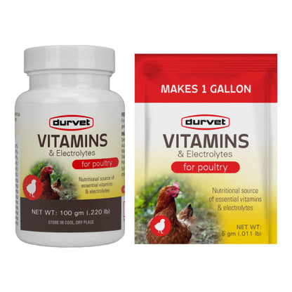 Durvet Vitamins & Electrolytes Supplement All Cattle of Livestock Poultry 100gm