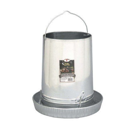 Little Giant 30 lb Hanging Feeder Tube & Pan Galvanized Steel Poultry Feeder