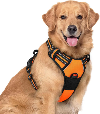 No Pull Dog Harness Reflective Adjustable Oxford Vest Dogs Control (All Sizes)