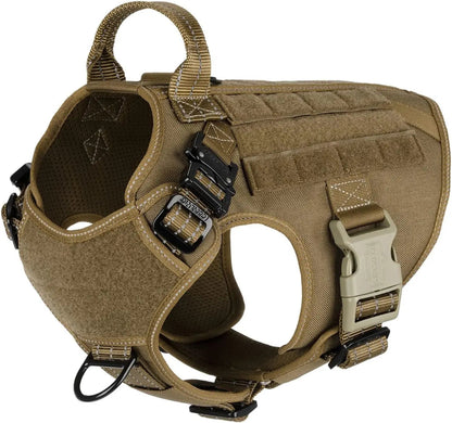 No-Pull Tactical Dog Harness with Handle –Heavy-Duty Adjustable Vest (all sizes)