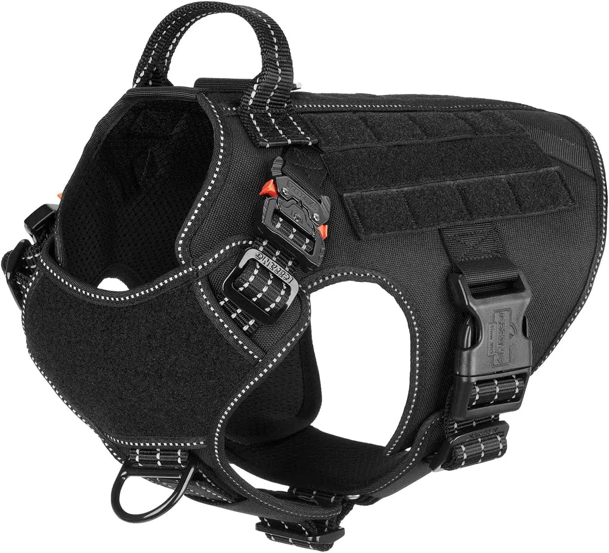 No-Pull Tactical Dog Harness with Handle –Heavy-Duty Adjustable Vest (all sizes)