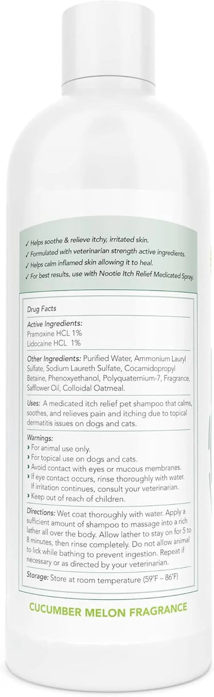 Nootie Dog Cat Medicated Shampoo Anti Itch Oatmeal Lidocaine Hot Spot Relief