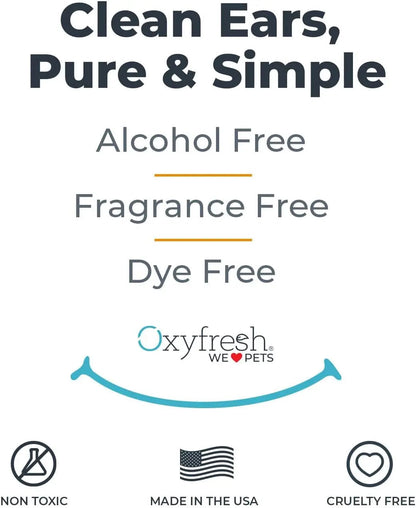 Oxyfresh Advanced Pet Ear Cleaner for Dogs & Cats Sting-Free 8 oz