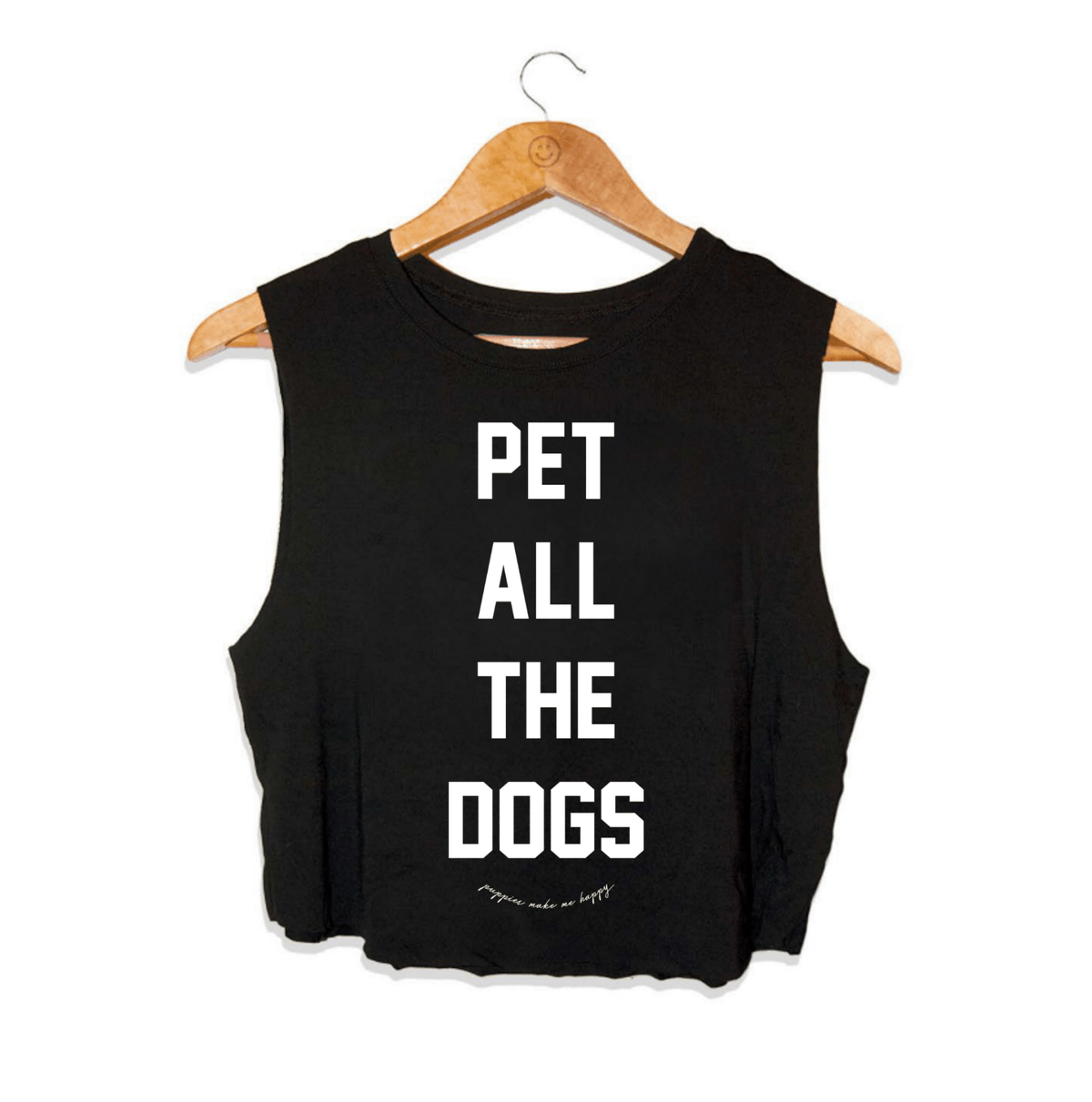 Pet All The Dogs Crop Tank | Gift for Dog Moms | Made in USA