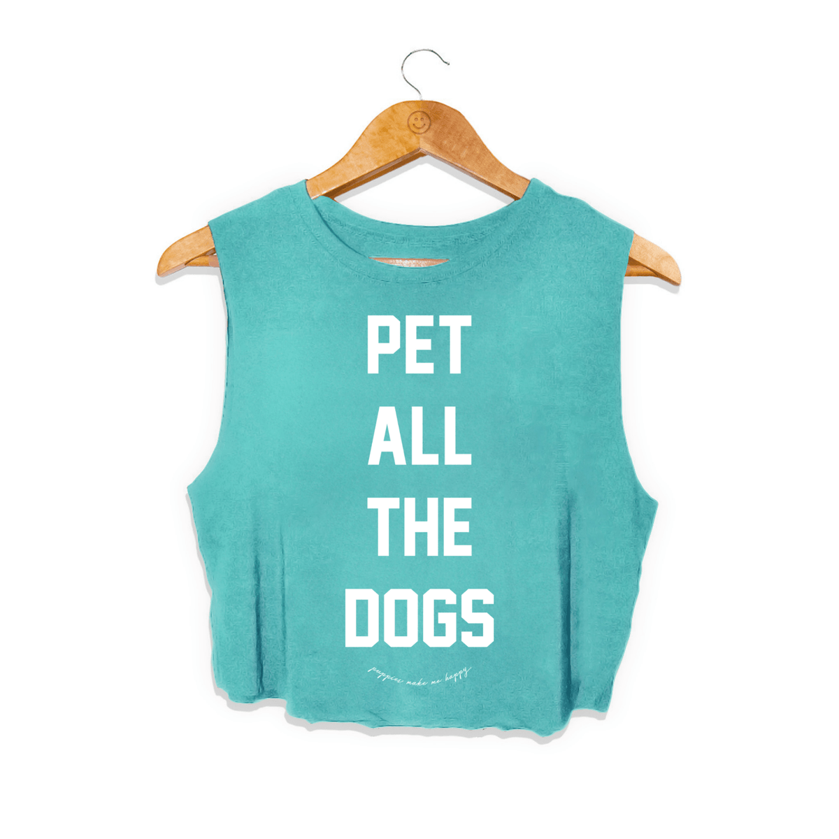 Pet All The Dogs Crop Tank | Gift for Dog Moms | Made in USA