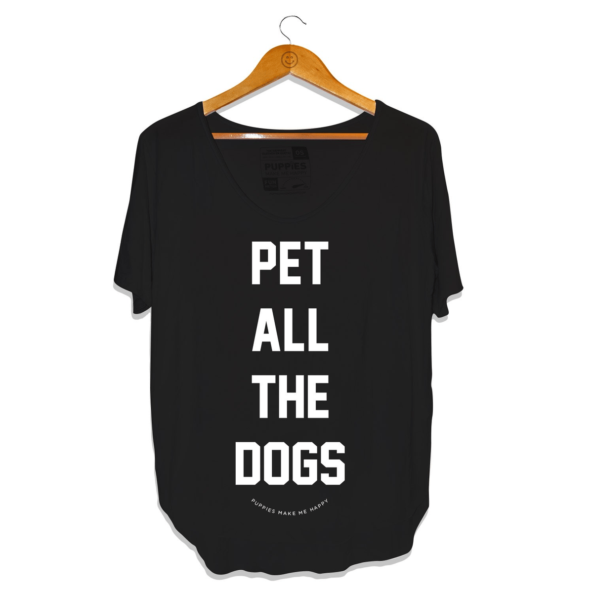 Pet All The Dogs Scoop Neck Weekend Tee | Gift for Dog Moms | Made in USA