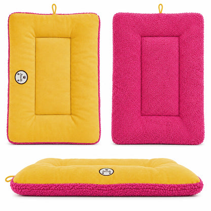 Pet Life ® 'Eco-Paw' Reversible Eco-Friendly Recyclabled Polyfill Fashion Designer Pet Dog Bed Mat Lounge