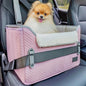 PETSFIT Small Dog Booster Car Seat with Safety Buckles & Tether, Foldable
