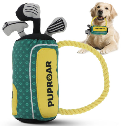 PUPROAR Golf Dog Toy- Squeaky and Crinkle and Squeaky Dog Toy- Ideal Birthday Dog Toy