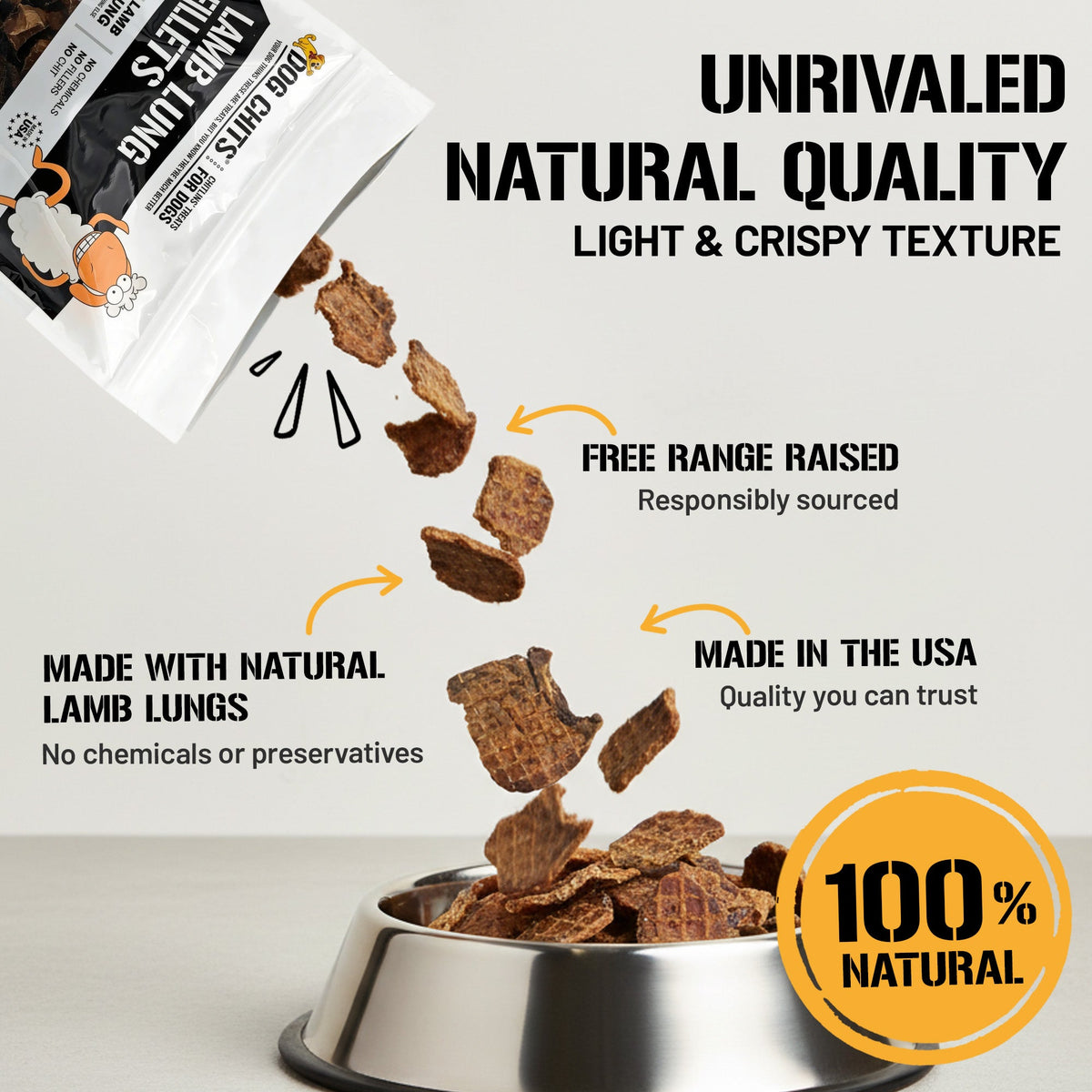 Lamb Lung Fillet Treats for Dogs - 10 oz