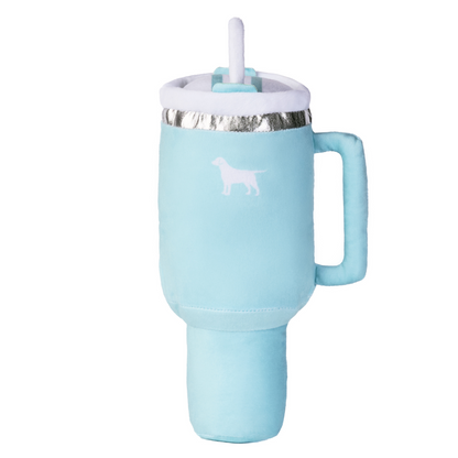 Pup Cup Tumbler Plush Squeaky Dog Toy- Ideal Birthday Dog Toy Gift