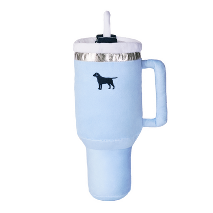 Pup Cup Tumbler Plush Squeaky Dog Toy- Ideal Birthday Dog Toy Gift